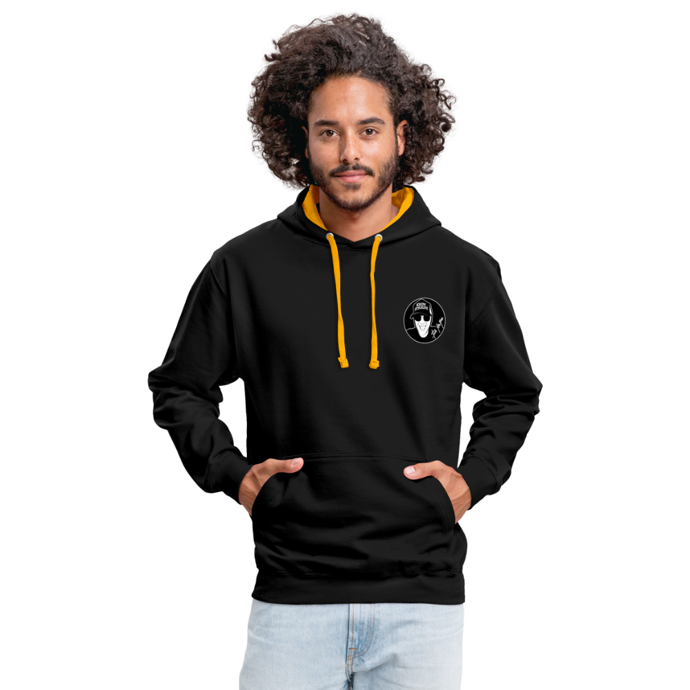 Boscho Kein Stress ® Kontrast-Hoodie - Schwarz/Gold