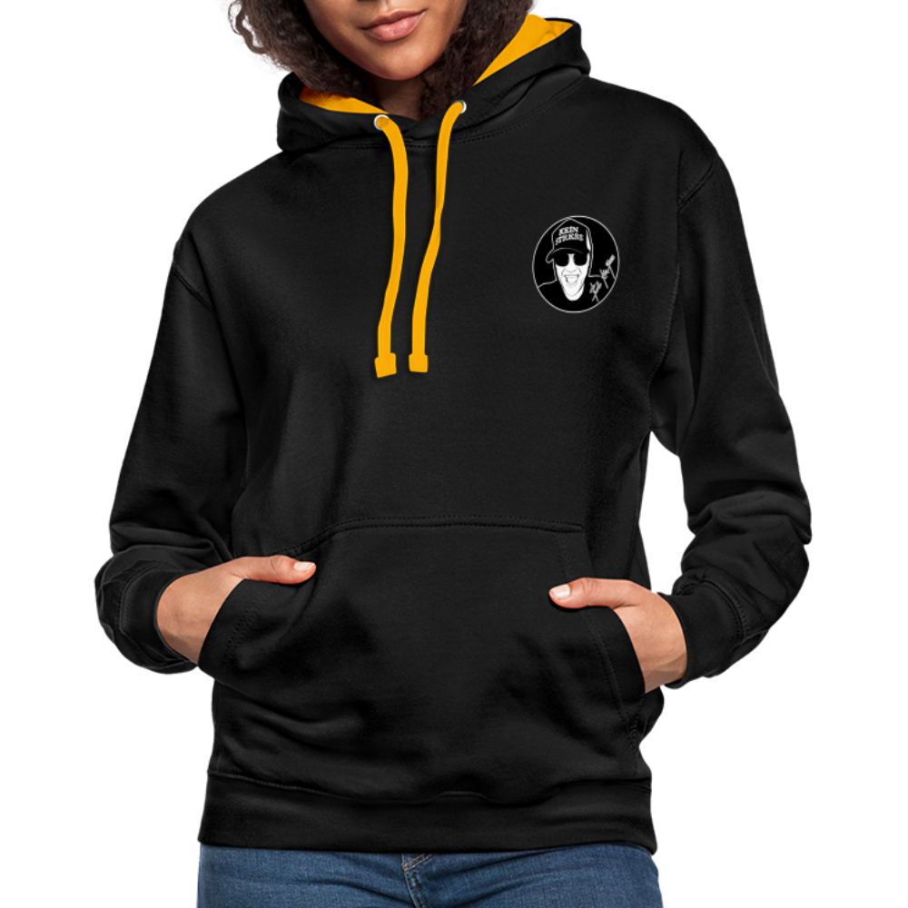 Boscho Kein Stress ® Kontrast-Hoodie - Schwarz/Gold