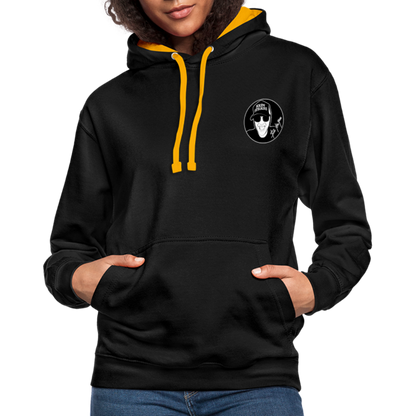 Boscho Kein Stress ® Kontrast-Hoodie - Schwarz/Gold