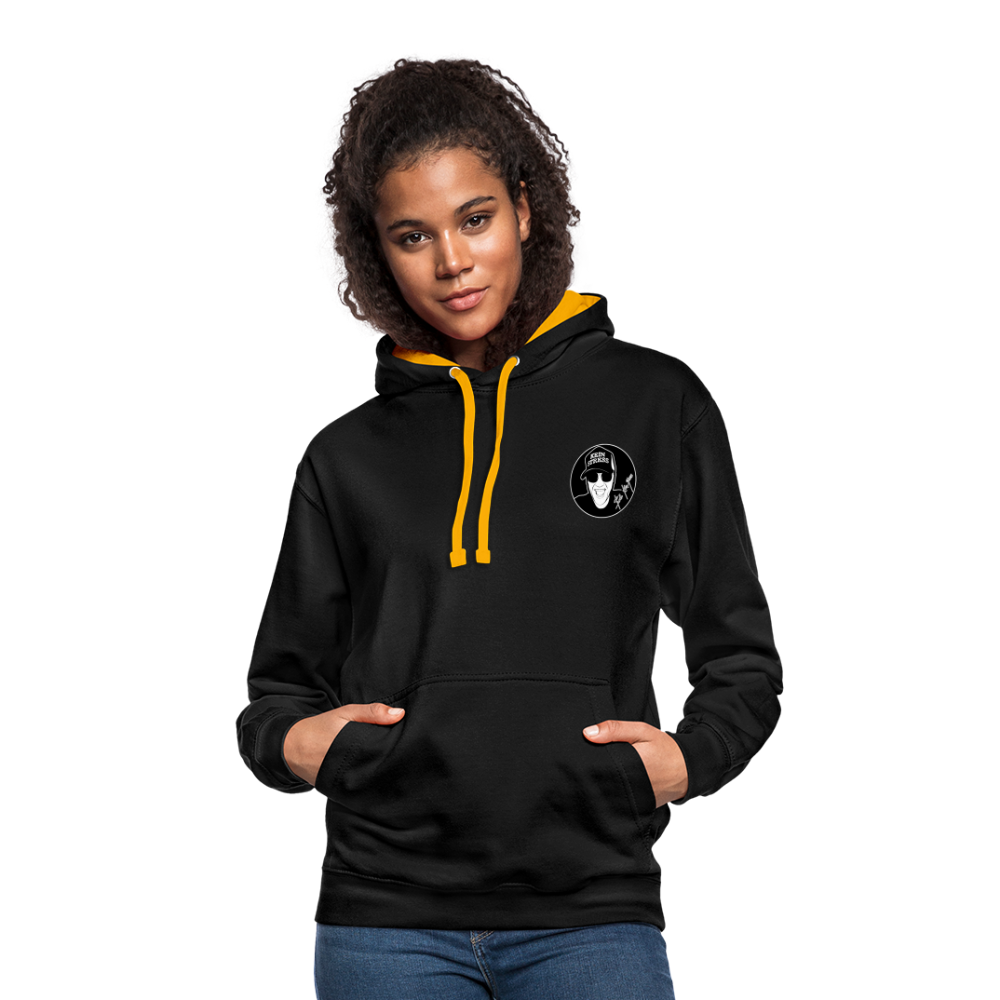 Boscho Kein Stress ® Kontrast-Hoodie - Schwarz/Gold