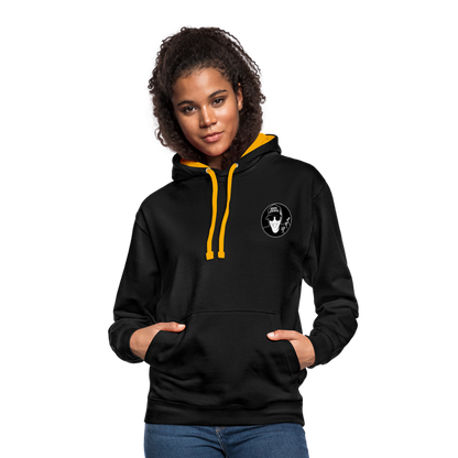 Boscho Kein Stress ® Kontrast-Hoodie - Schwarz/Gold