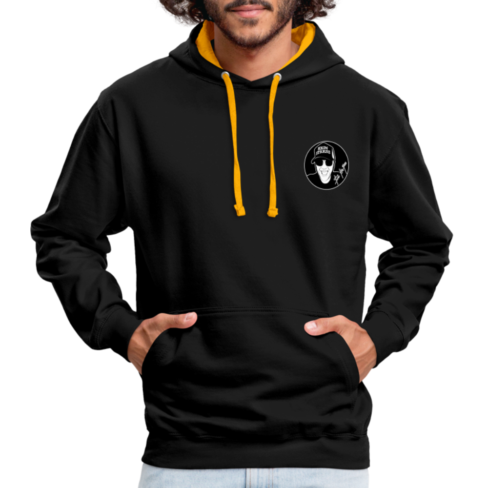Boscho Kein Stress ® Kontrast-Hoodie - Schwarz/Gold