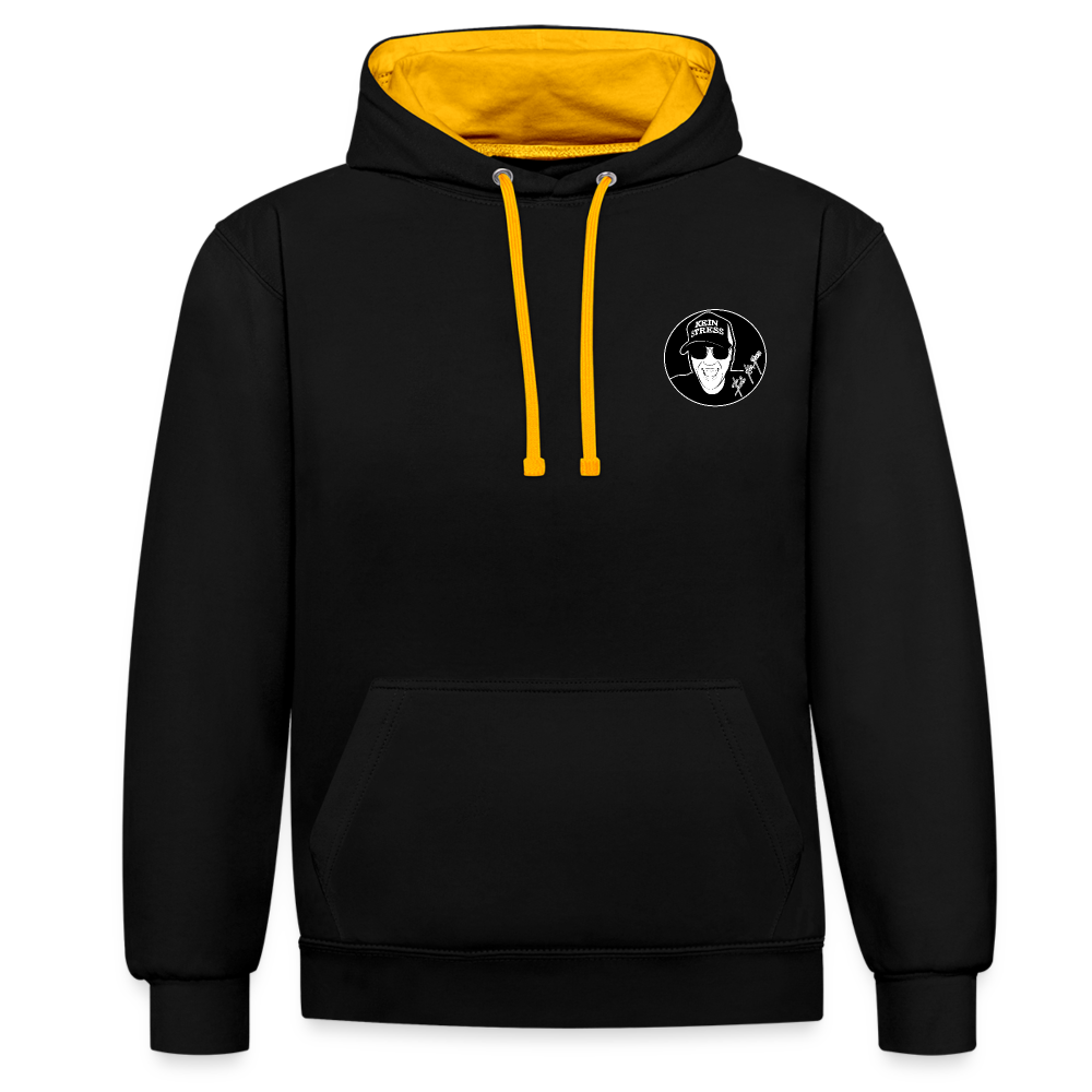 Boscho Kein Stress ® Kontrast-Hoodie - Schwarz/Gold