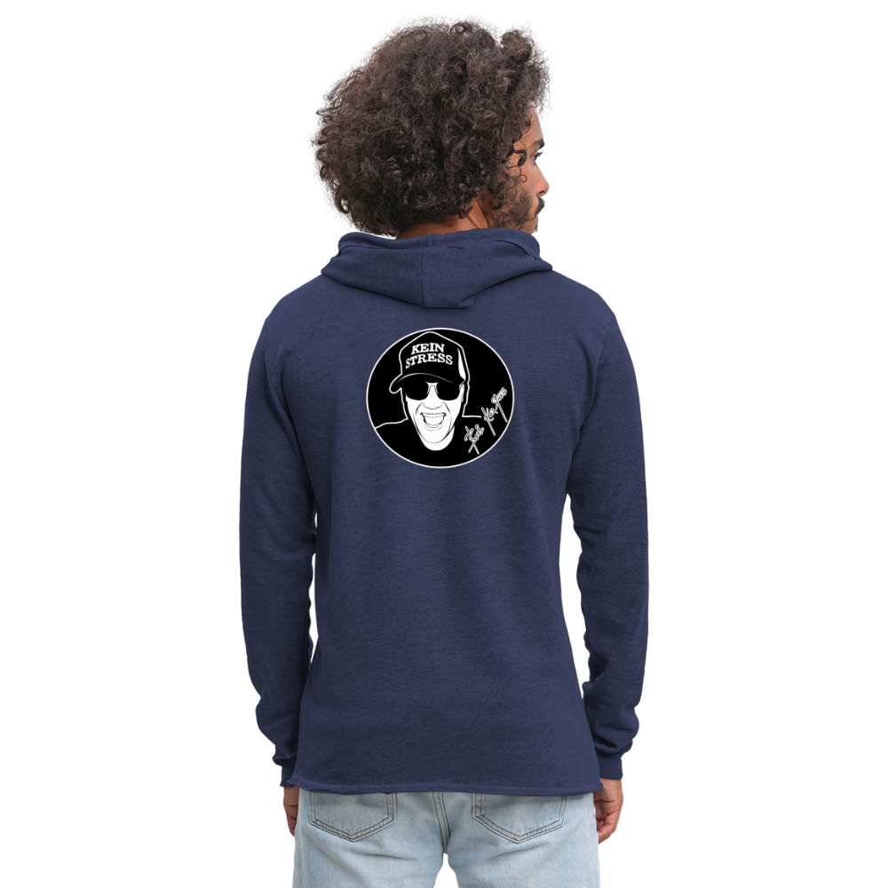 Boscho Kein Stress ® Leichtes Kapuzensweatshirt Unisex - Navy meliert