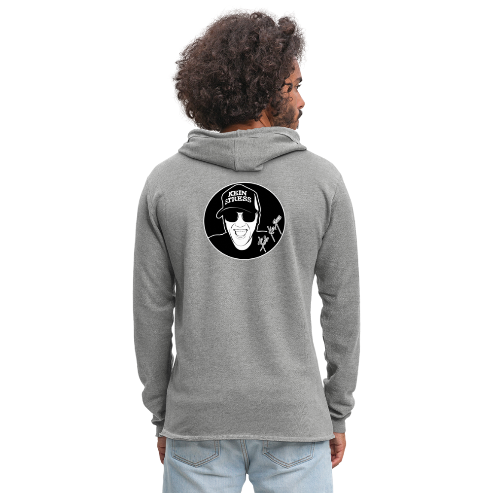 Boscho Kein Stress ® Leichtes Kapuzensweatshirt Unisex - Grau meliert
