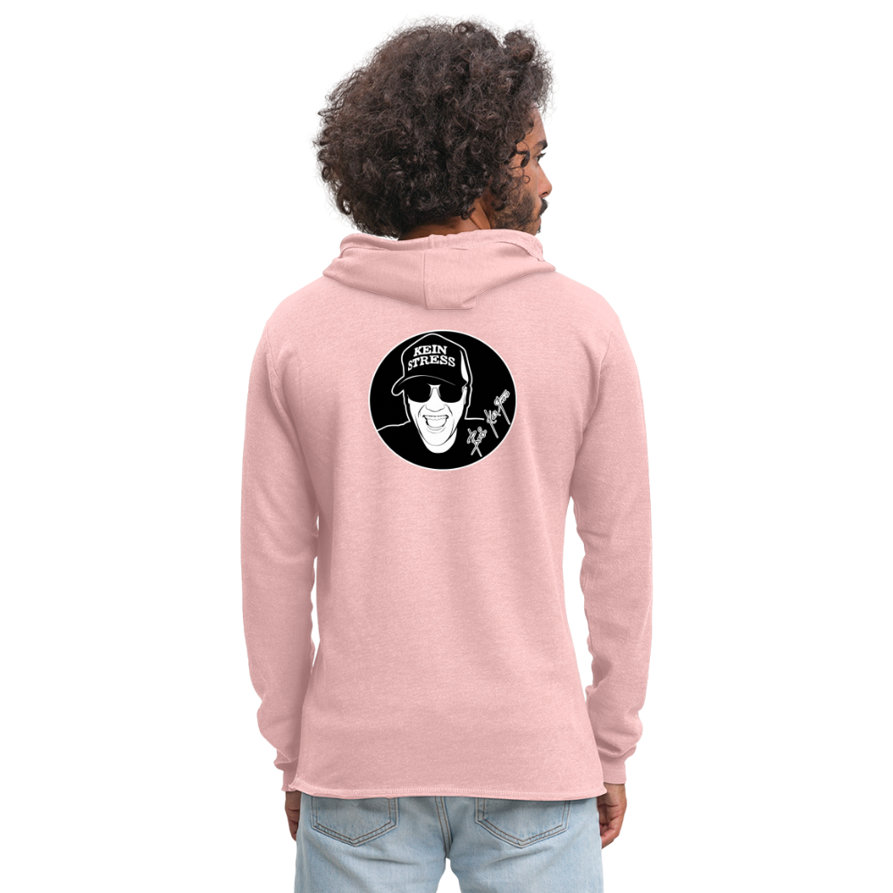 Boscho Kein Stress ® Leichtes Kapuzensweatshirt Unisex - Rosa-Creme meliert
