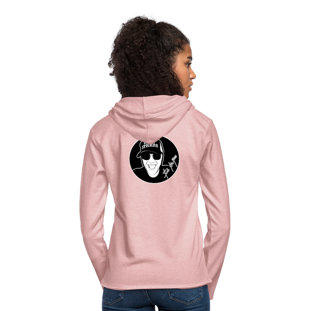 Boscho Kein Stress ® Leichtes Kapuzensweatshirt Unisex - Rosa-Creme meliert