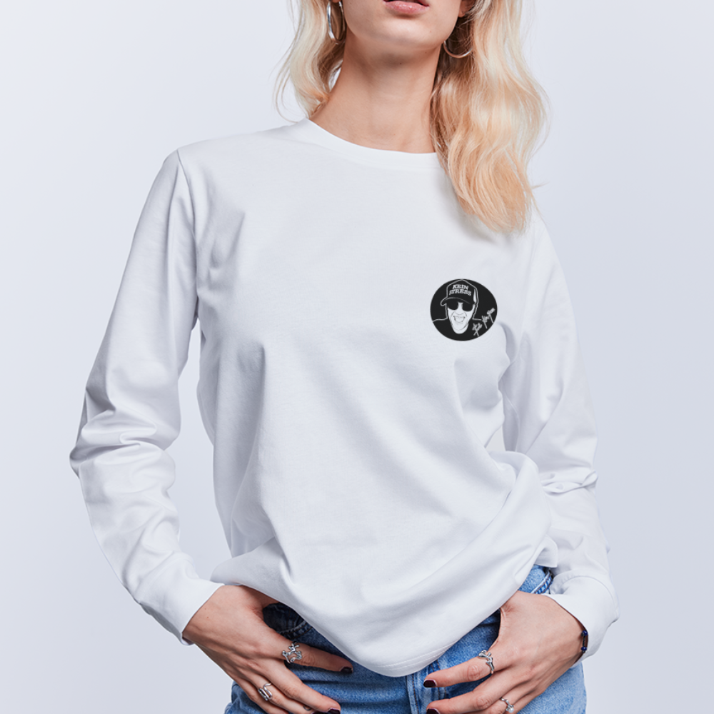 Boscho Kein Stress ® Unisex Bio-Langarmshirt SHIFTS DRY - weiß
