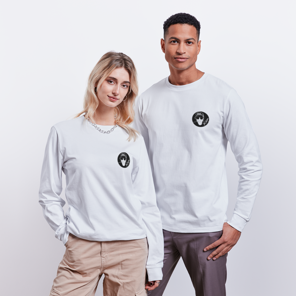 Boscho Kein Stress ® Unisex Bio-Langarmshirt SHIFTS DRY - weiß