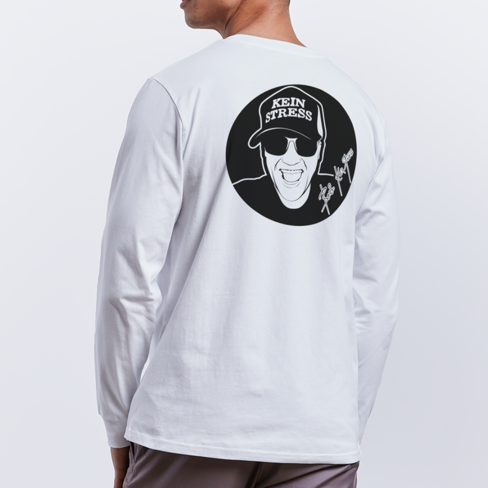 Boscho Kein Stress ® Unisex Bio-Langarmshirt SHIFTS DRY - weiß