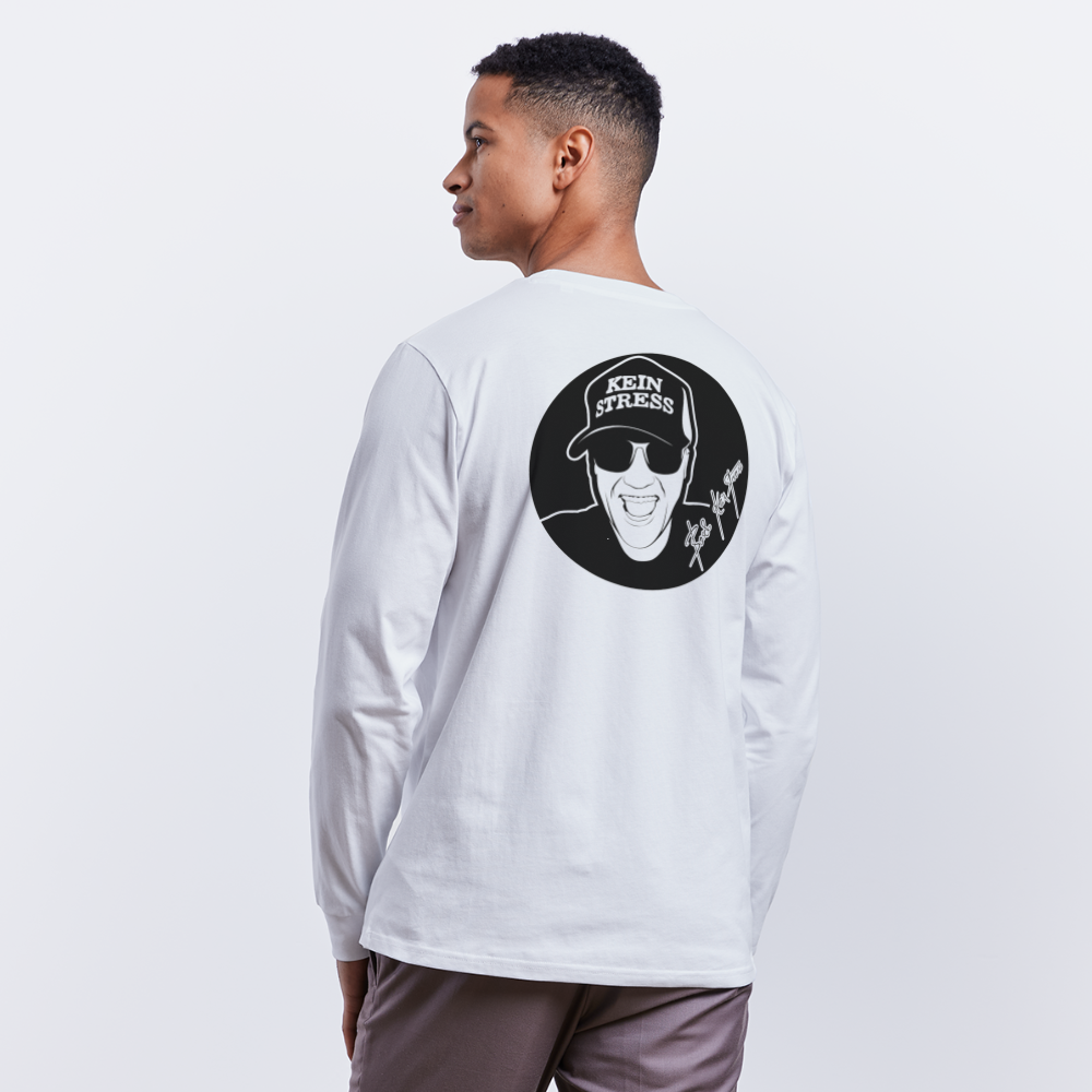 Boscho Kein Stress ® Unisex Bio-Langarmshirt SHIFTS DRY - weiß