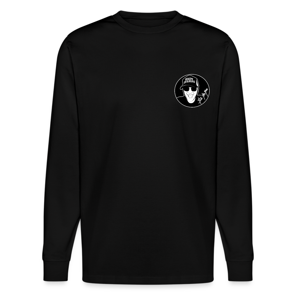 Boscho Kein Stress ® Unisex Bio-Langarmshirt SHIFTS DRY - Schwarz