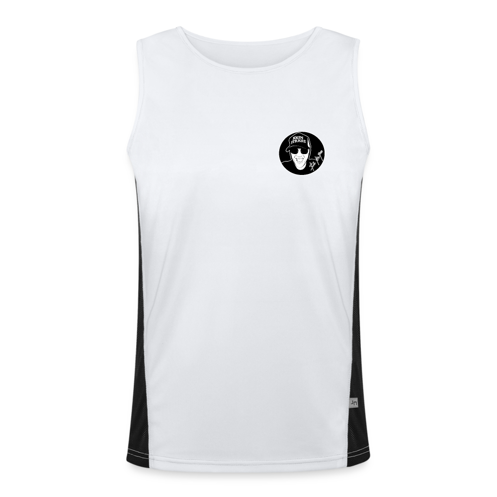 Boscho Kein Stress ® Funktionelles Kontrast-Tank Top für Männer - Weiß/Schwarz