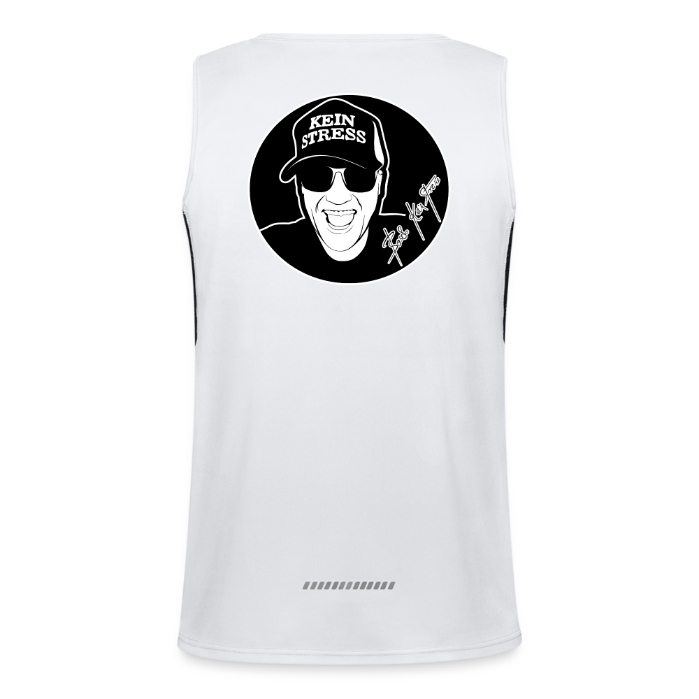 Boscho Kein Stress ® Funktionelles Kontrast-Tank Top für Männer - Weiß/Schwarz