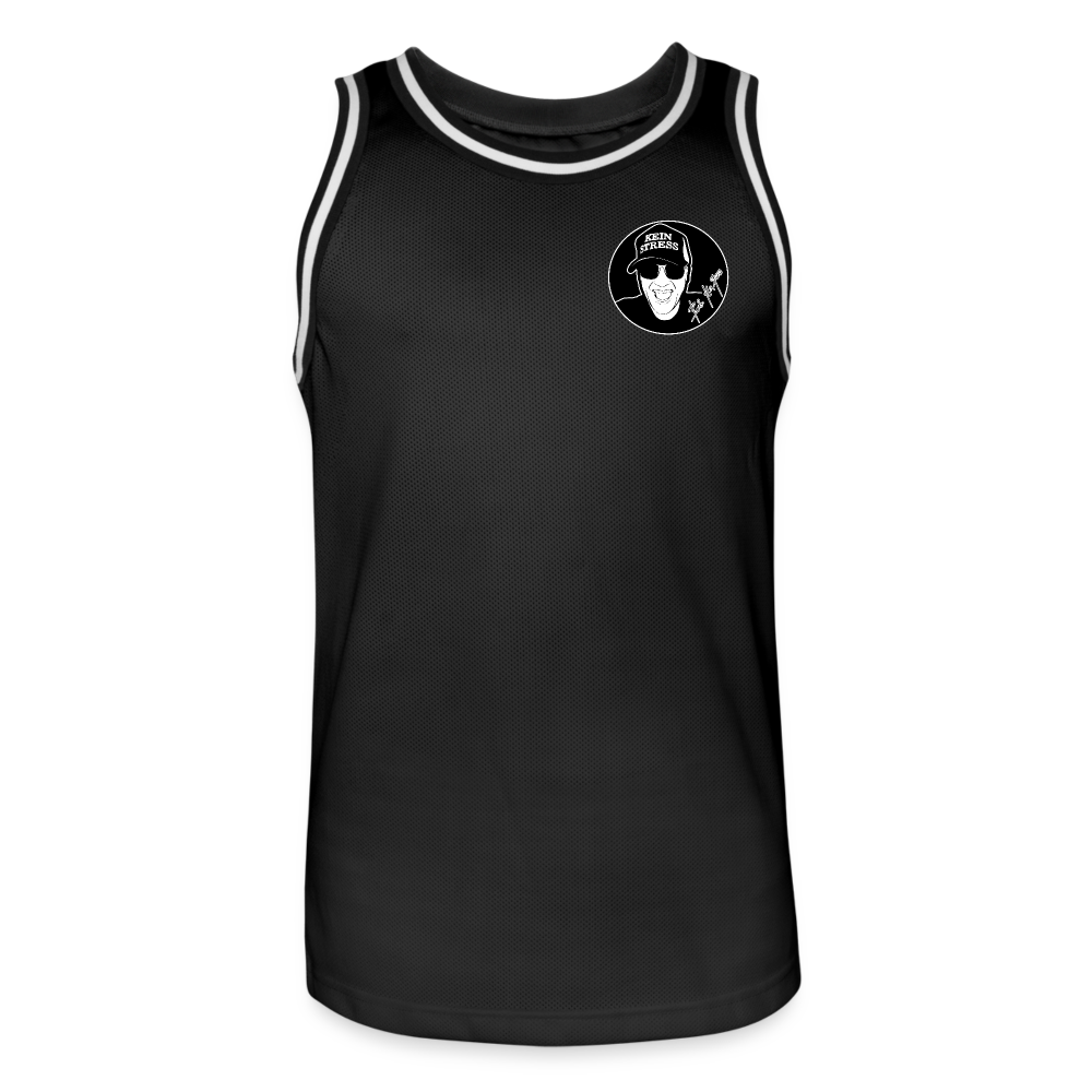 Boscho Kein Stress ® Männer Basketball-Trikot - Schwarz/Weiß