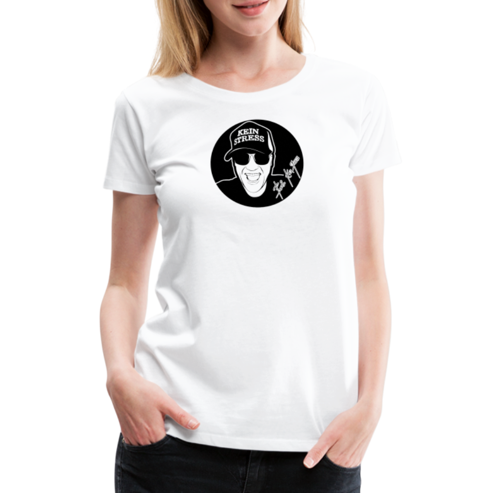 Boscho Kein Stress ® Frauen Premium T-Shirt - weiß
