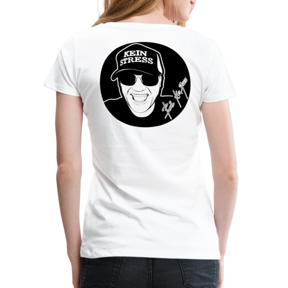 Boscho Kein Stress ® Frauen Premium T-Shirt - weiß