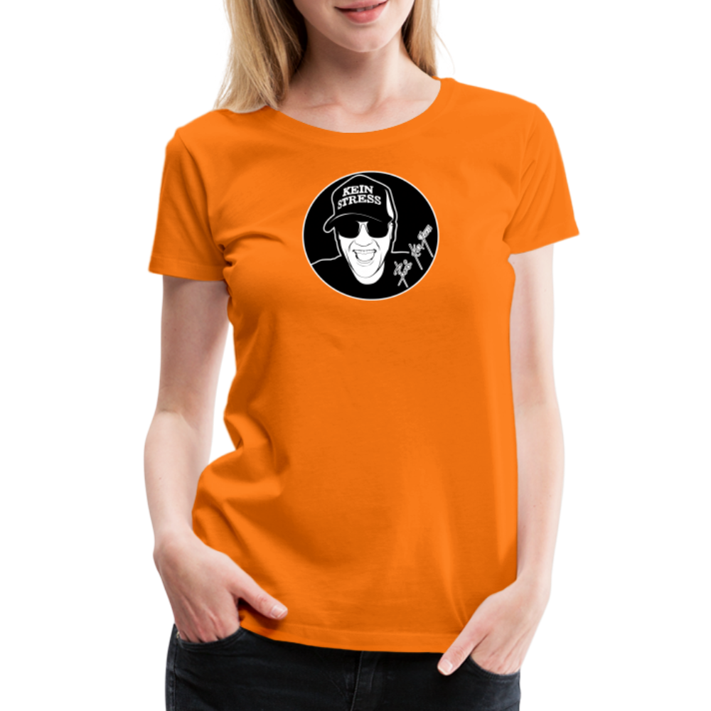 Boscho Kein Stress ® Frauen Premium T-Shirt - Orange