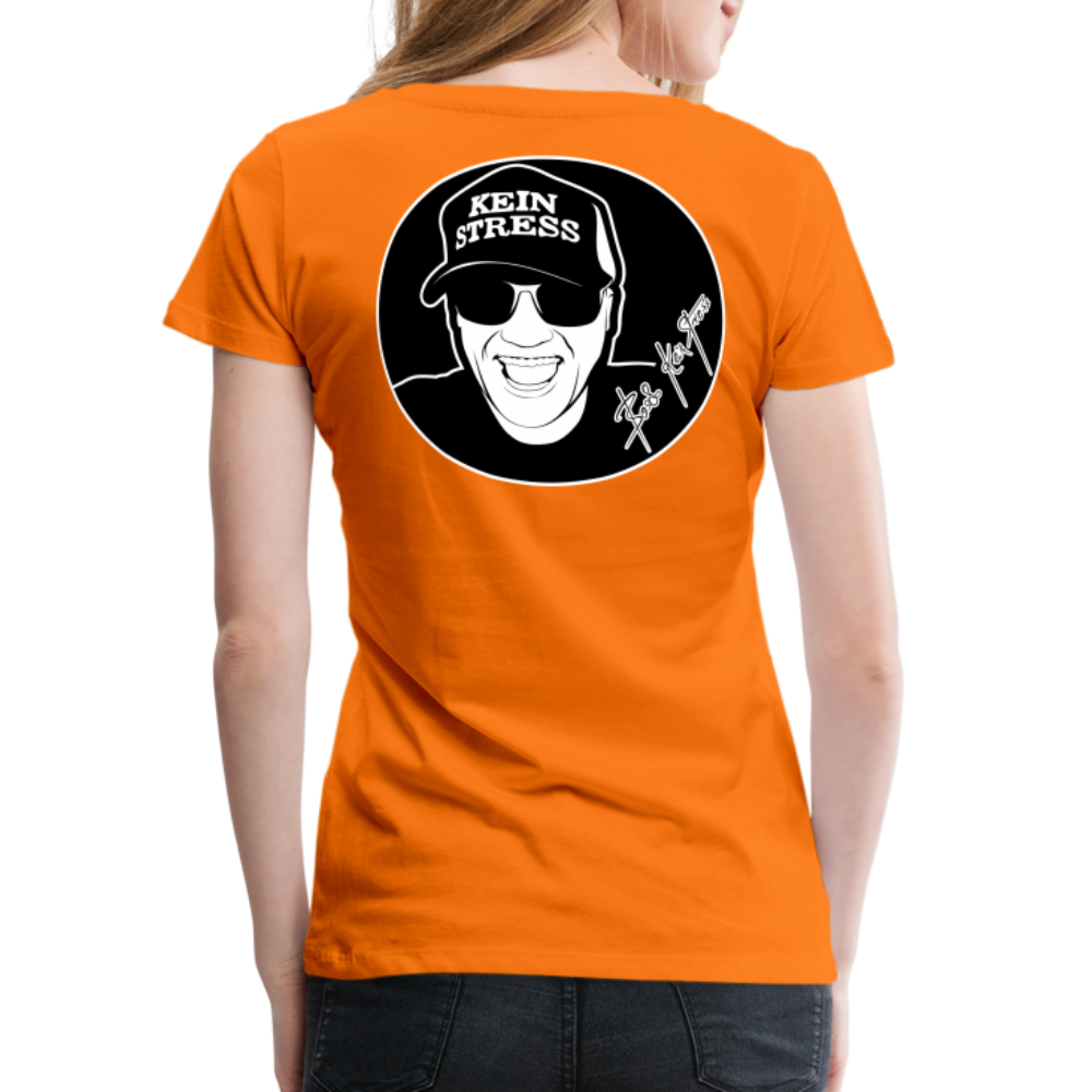 Boscho Kein Stress ® Frauen Premium T-Shirt - Orange