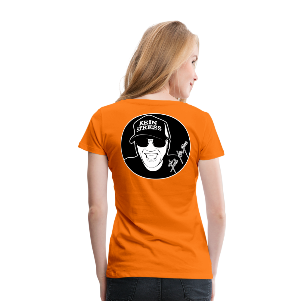 Boscho Kein Stress ® Frauen Premium T-Shirt - Orange