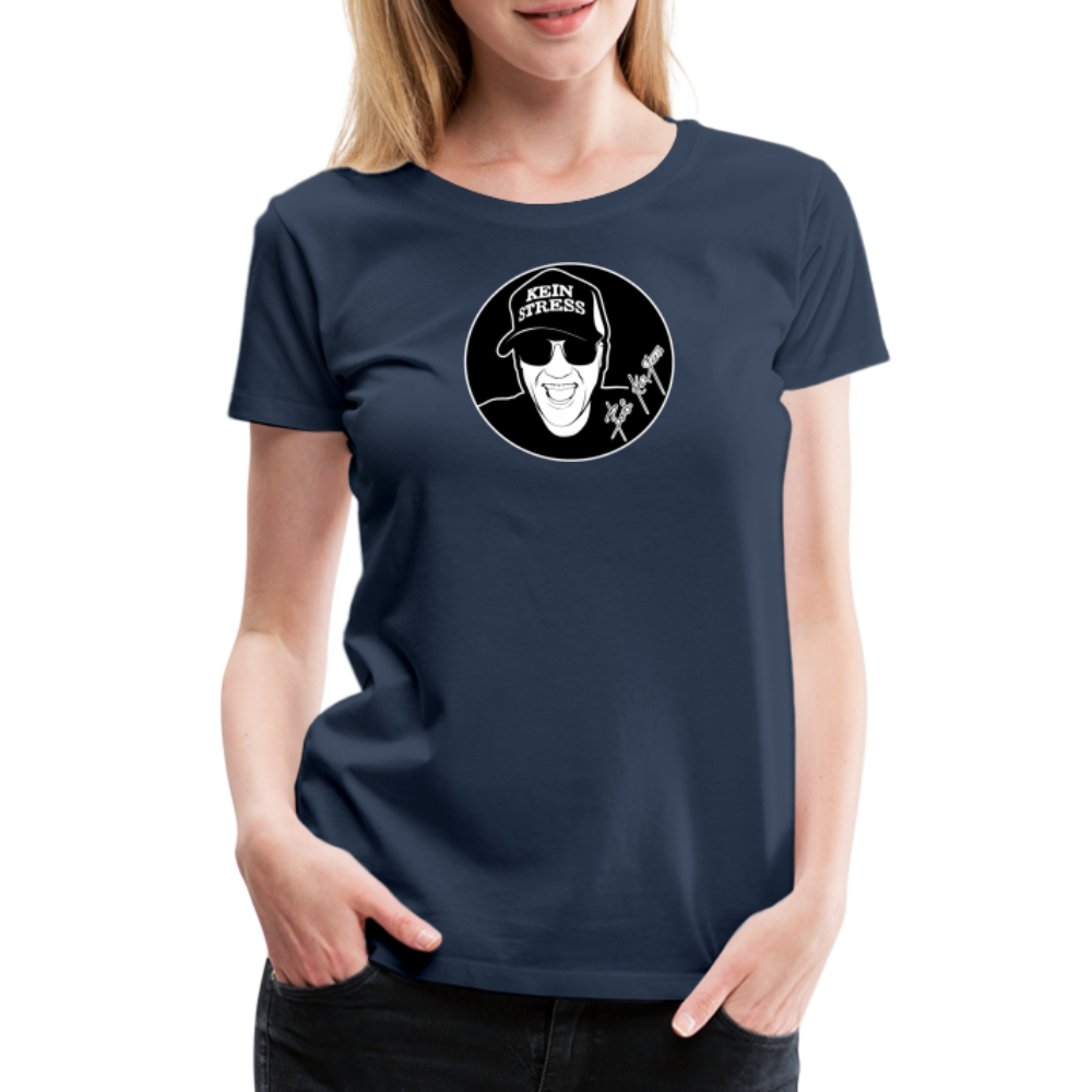 Boscho Kein Stress ® Frauen Premium T-Shirt - Navy