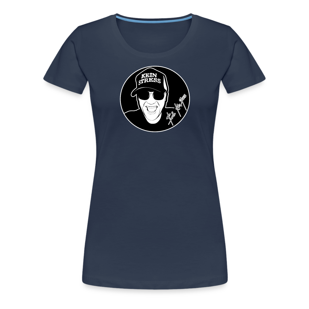 Boscho Kein Stress ® Frauen Premium T-Shirt - Navy