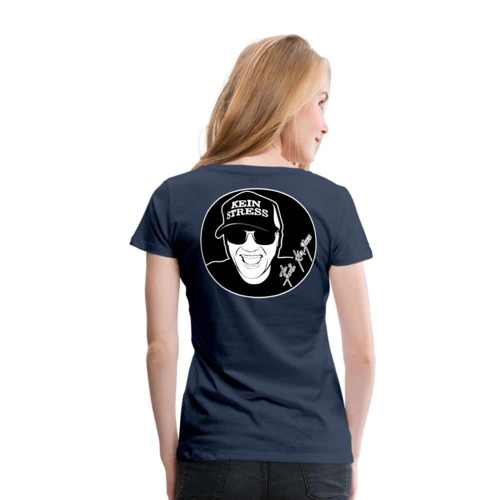 Boscho Kein Stress ® Frauen Premium T-Shirt - Navy