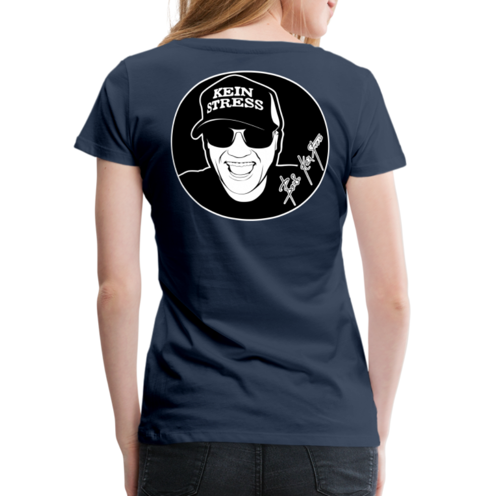 Boscho Kein Stress ® Frauen Premium T-Shirt - Navy