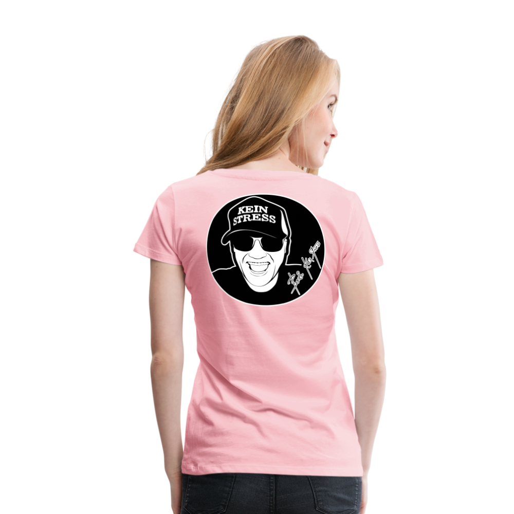 Boscho Kein Stress ® Frauen Premium T-Shirt - Hellrosa