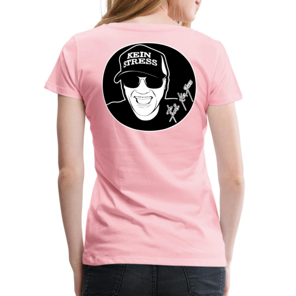 Boscho Kein Stress ® Frauen Premium T-Shirt - Hellrosa