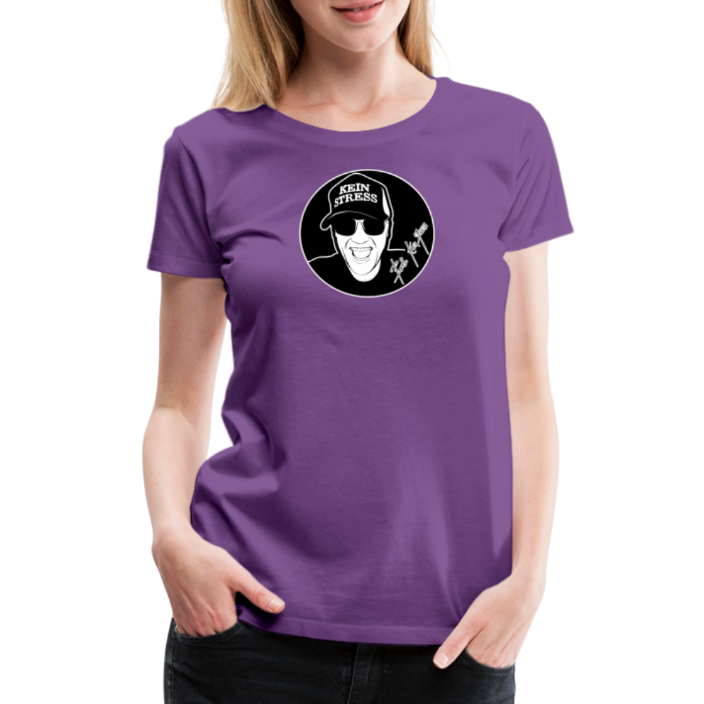 Boscho Kein Stress ® Frauen Premium T-Shirt - Lila