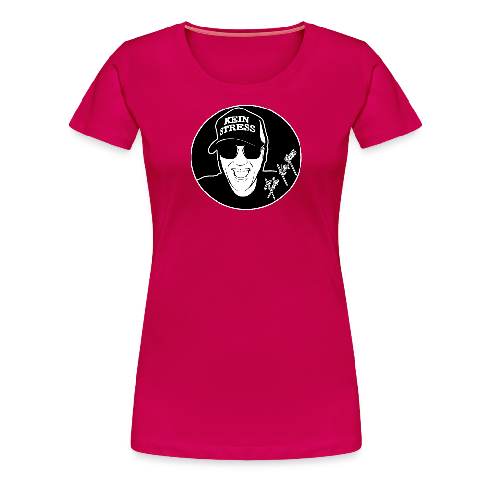 Boscho Kein Stress ® Frauen Premium T-Shirt - dunkles Pink