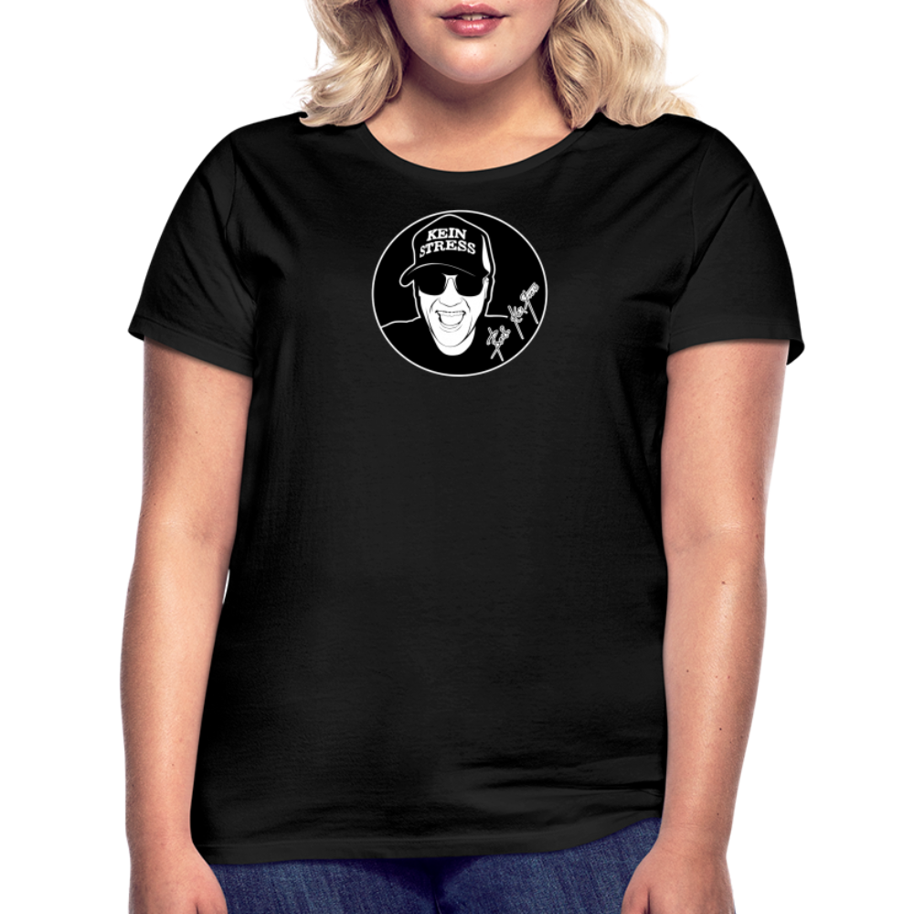 Boscho Kein Stress ® Frauen T-Shirt - Schwarz