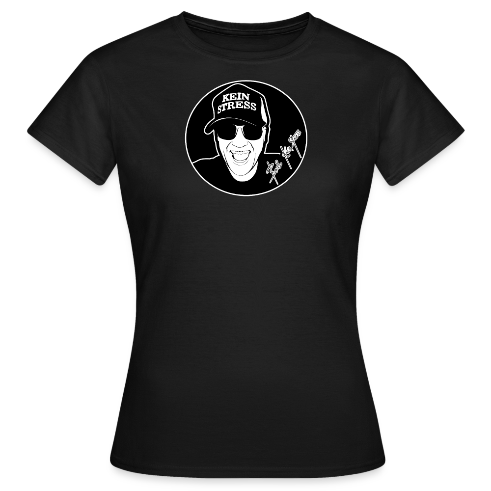 Boscho Kein Stress ® Frauen T-Shirt - Schwarz