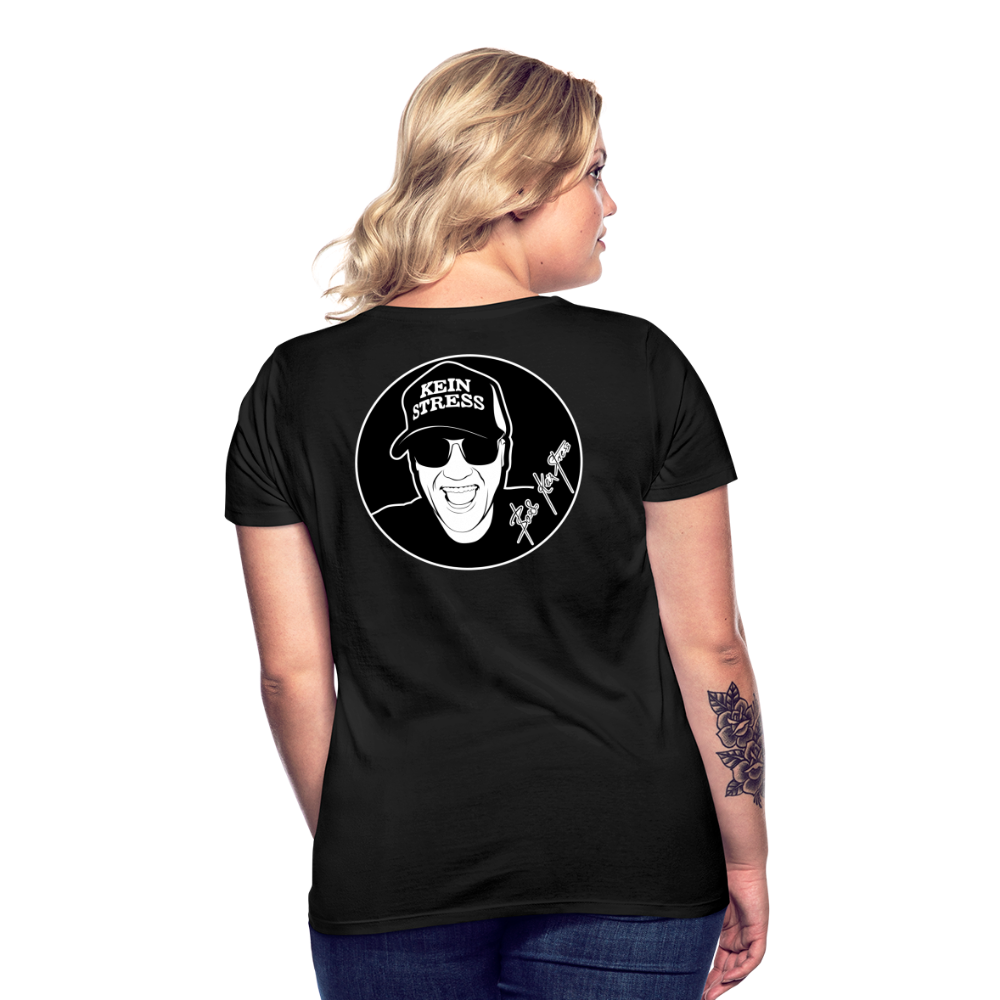 Boscho Kein Stress ® Frauen T-Shirt - Schwarz