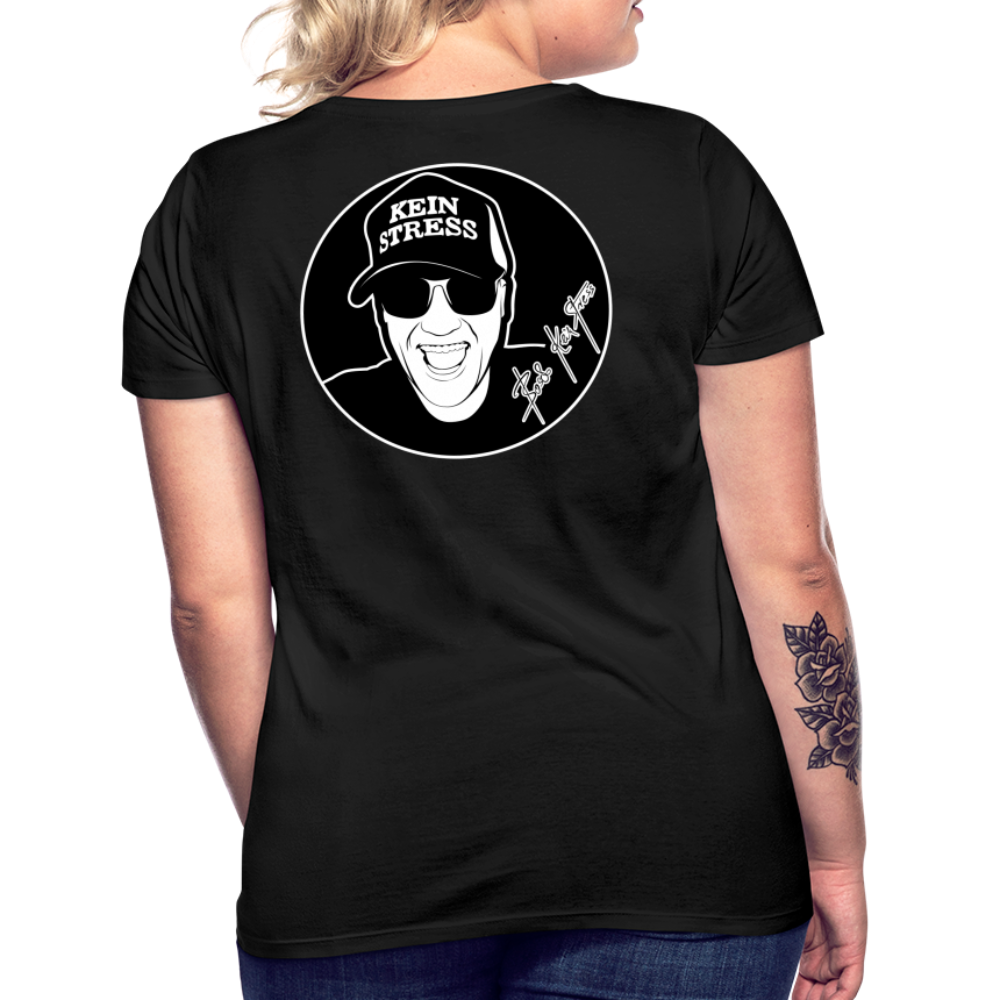 Boscho Kein Stress ® Frauen T-Shirt - Schwarz