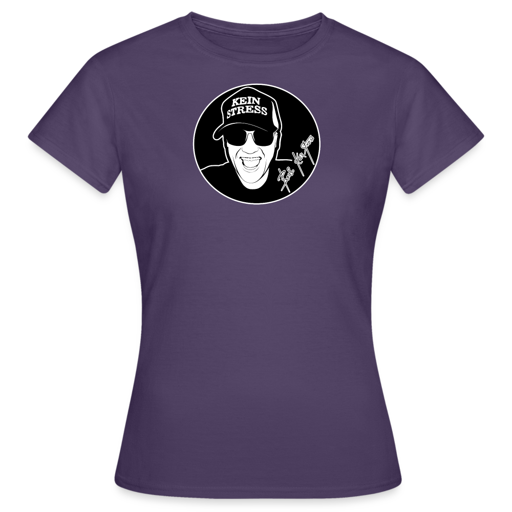 Boscho Kein Stress ® Frauen T-Shirt - Dunkellila