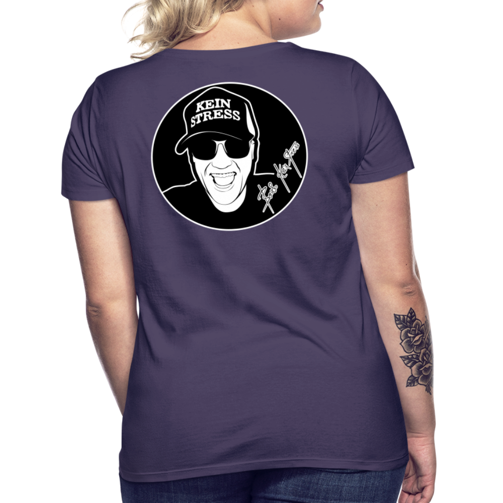 Boscho Kein Stress ® Frauen T-Shirt - Dunkellila