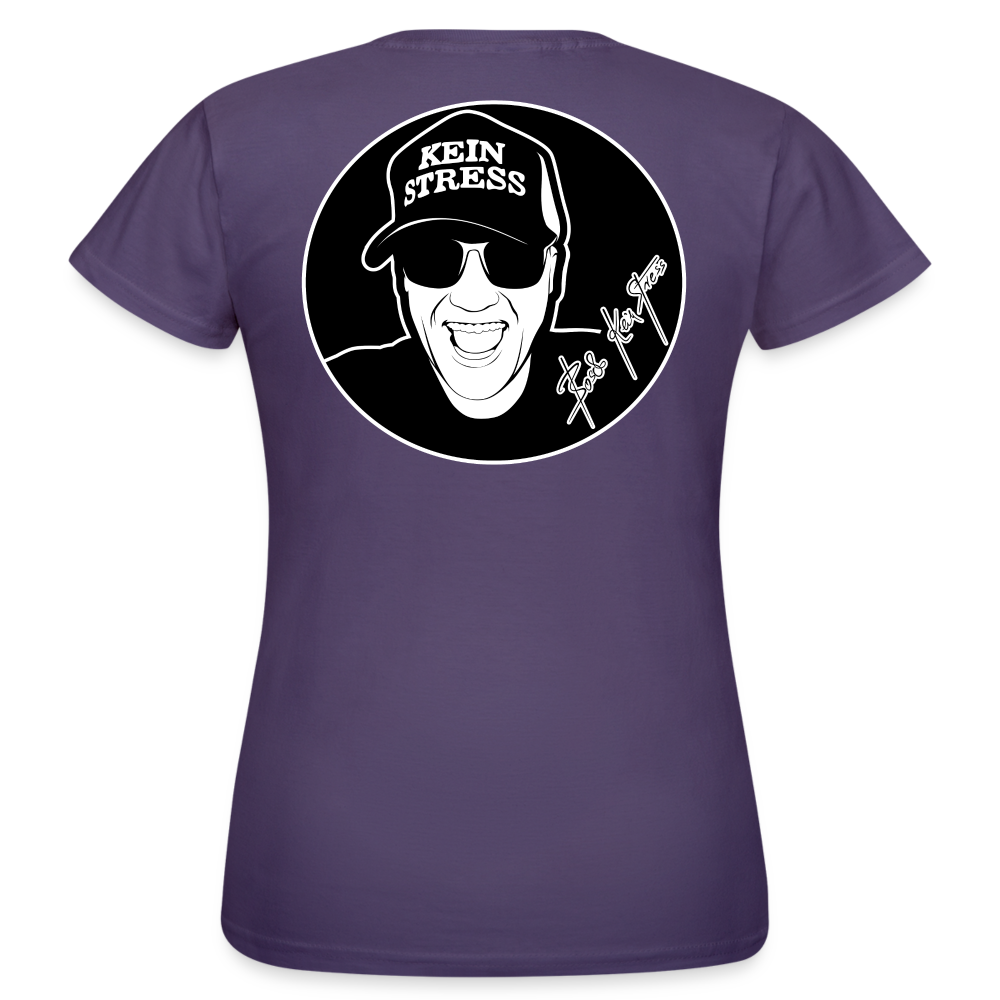 Boscho Kein Stress ® Frauen T-Shirt - Dunkellila