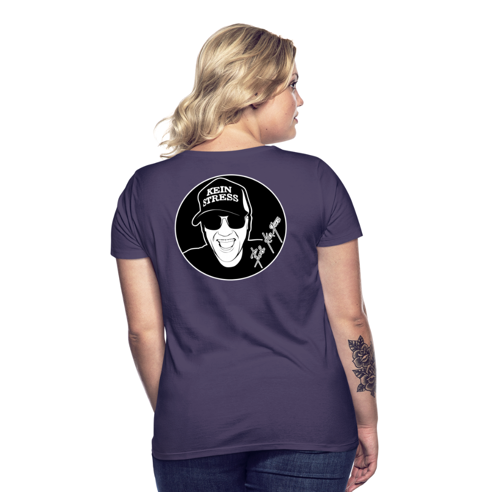 Boscho Kein Stress ® Frauen T-Shirt - Dunkellila