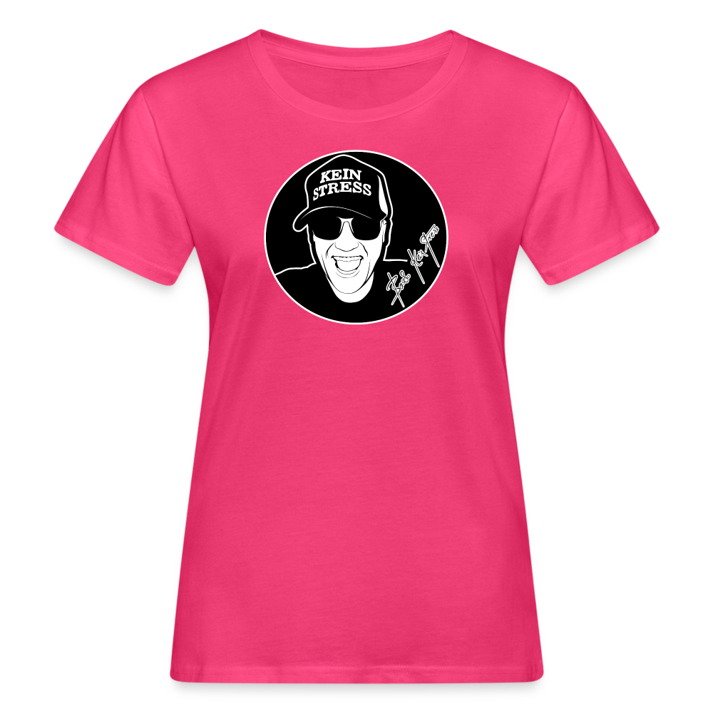 Boscho Kein Stress ® Frauen Bio-T-Shirt - Neon Pink