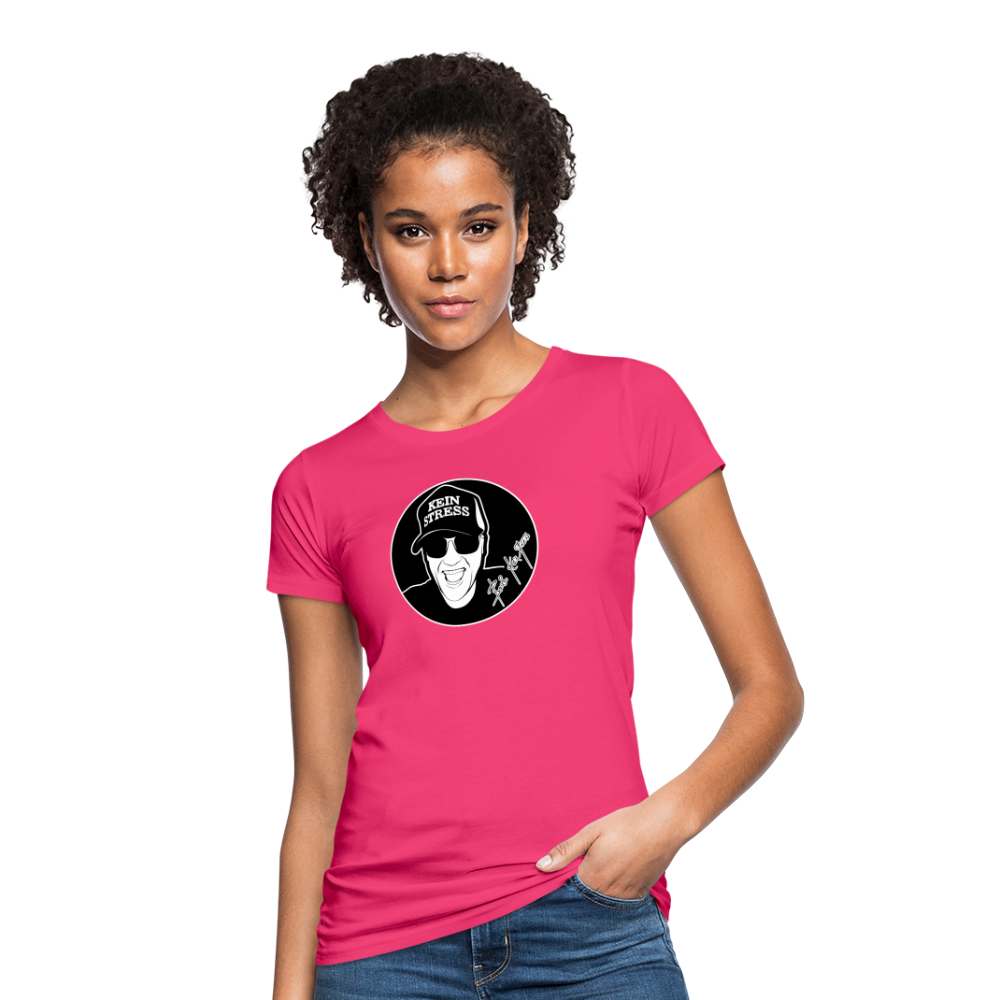Boscho Kein Stress ® Frauen Bio-T-Shirt - Neon Pink
