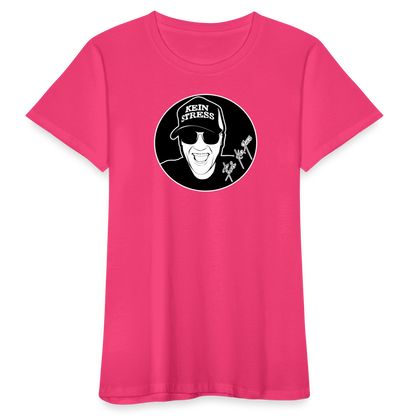 Boscho Kein Stress ® Frauen Bio-T-Shirt - Neon Pink