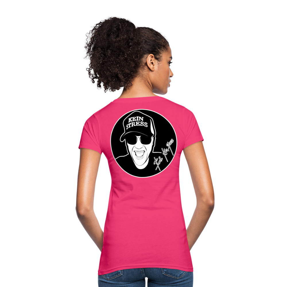 Boscho Kein Stress ® Frauen Bio-T-Shirt - Neon Pink