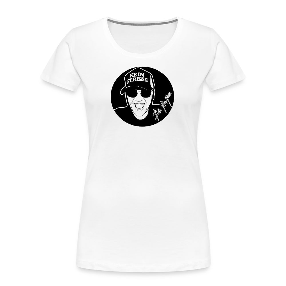 Boscho Kein Stress ® Frauen Premium Bio T-Shirt - weiß