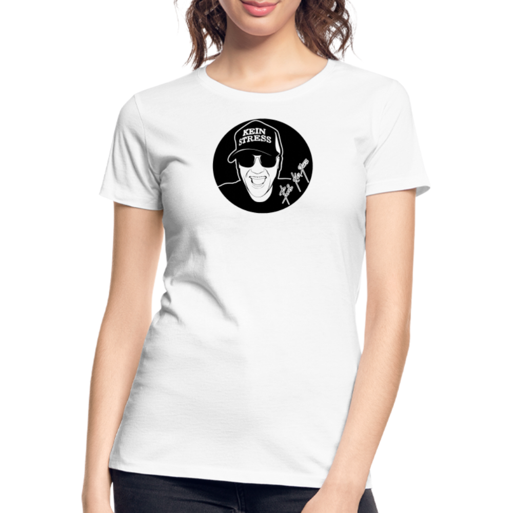 Boscho Kein Stress ® Frauen Premium Bio T-Shirt - weiß