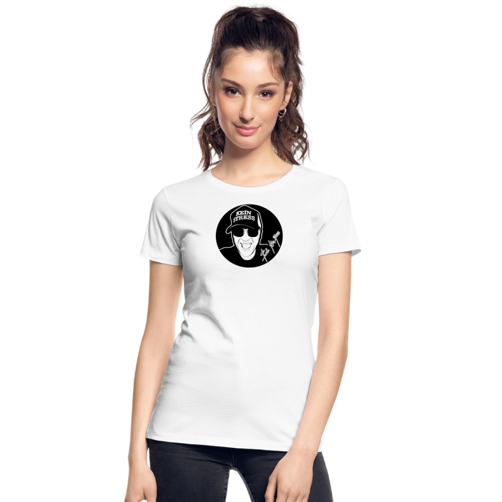Boscho Kein Stress ® Frauen Premium Bio T-Shirt - weiß
