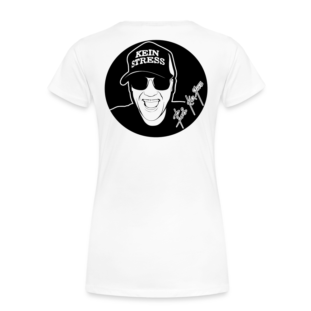 Boscho Kein Stress ® Frauen Premium Bio T-Shirt - weiß
