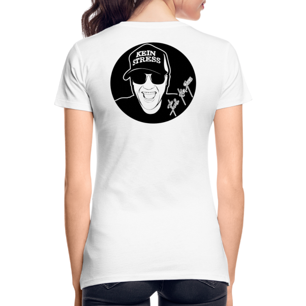 Boscho Kein Stress ® Frauen Premium Bio T-Shirt - weiß