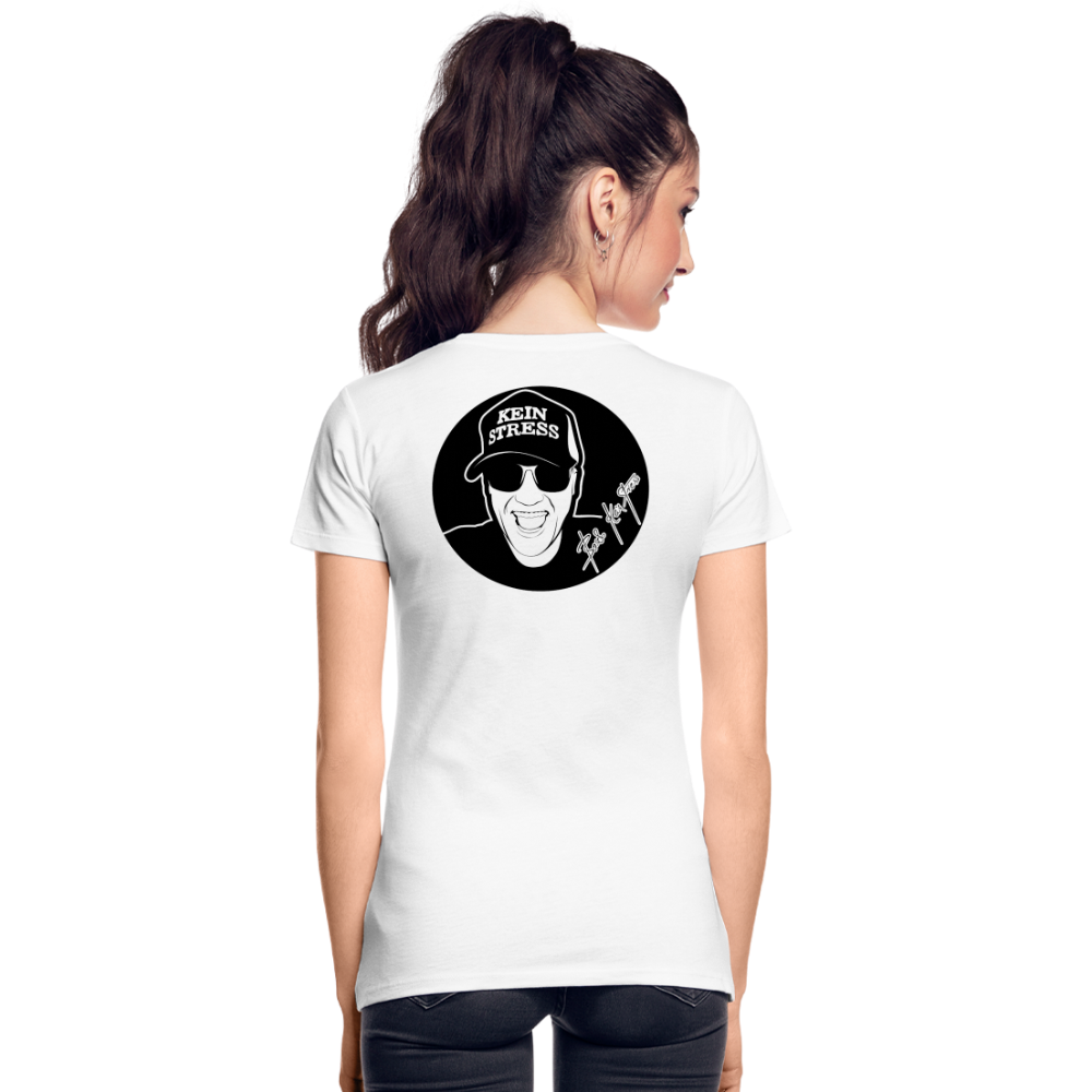 Boscho Kein Stress ® Frauen Premium Bio T-Shirt - weiß